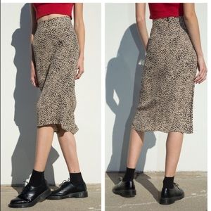 Brandy Melville leopard print midi Phoebe skirt